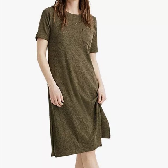 Madewell Ribbed Pocket Tee midi dress, size large. - Picture 11 of 11